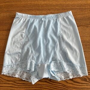 Rhonda Shear Light Blue Lace Trim Bloomers Panties 1X GUC